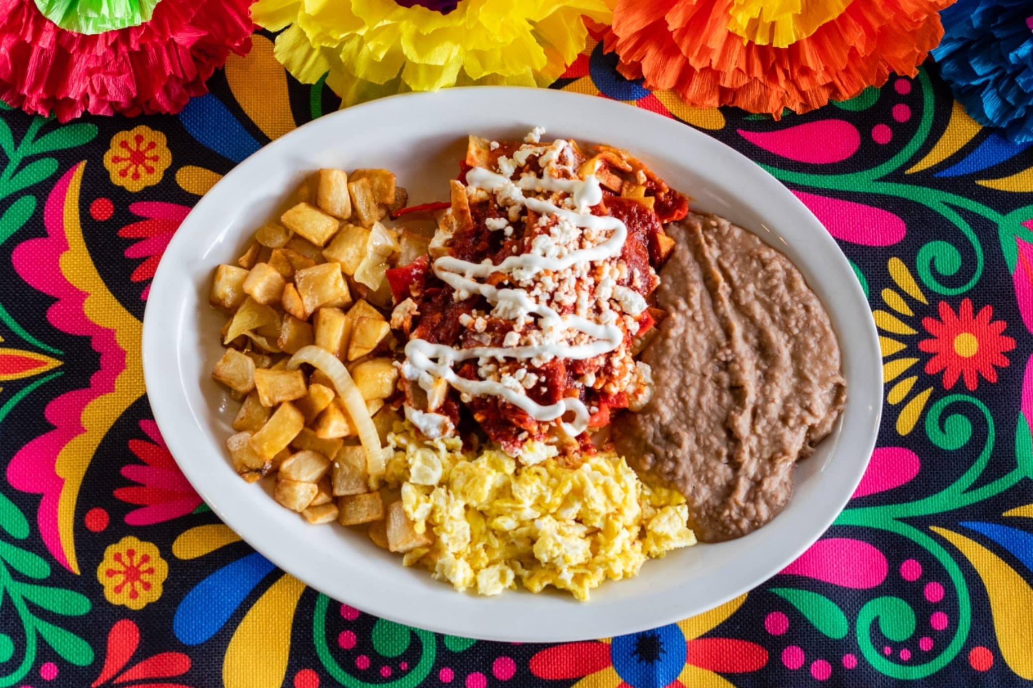 Mexican Chilaquiles Rojo