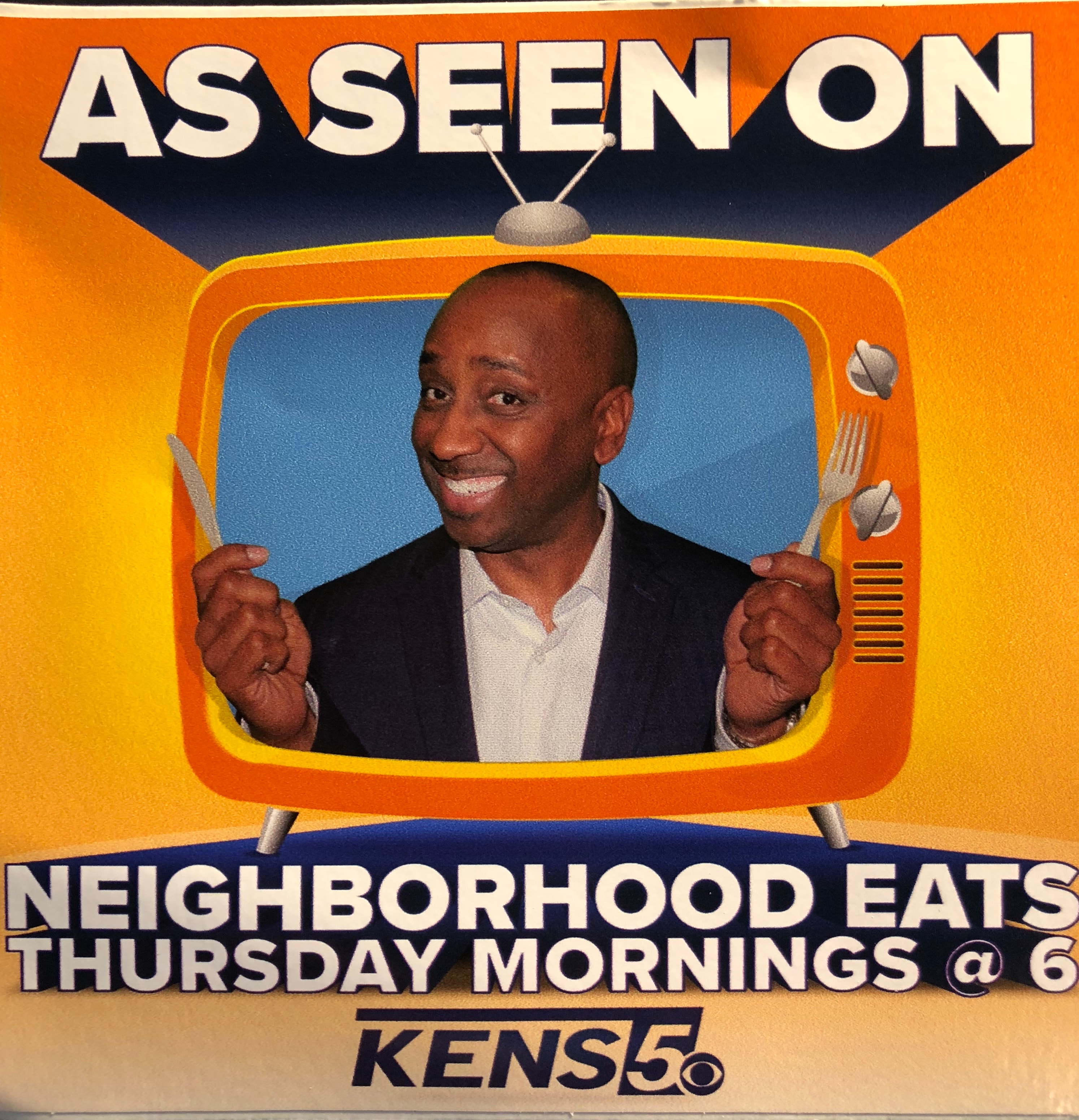 As Seen On KENS 5 Neighborhood Eats Thursday Mornings